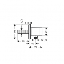 Set de cada-dus Hansgrohe, Crometta Vario / Porter, furtun 160 cm